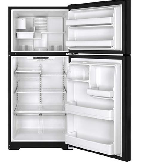GE® 18.2 Cu. Ft. Top-Freezer Refrigerator-Black 1