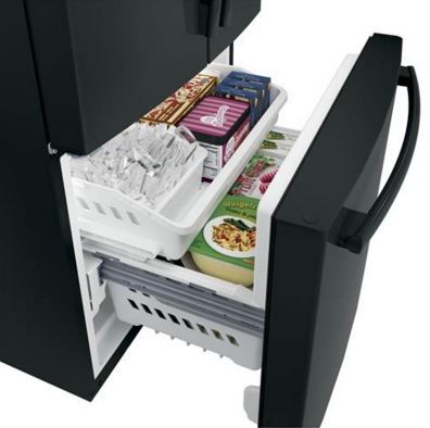 GE® Series 24.8 Cu. Ft. Black French Door Refrigerator-2