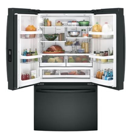 GE® Series 28.5 Cu. Ft. French Door Refrigerator-Black 1