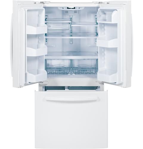 GE 22.1 Cu. Ft, French Door Bottom Freezer Refrigerator-White 1