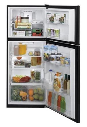GE® Series 11.6 Cu. Ft. Black Top Freezer Refrigerator-1