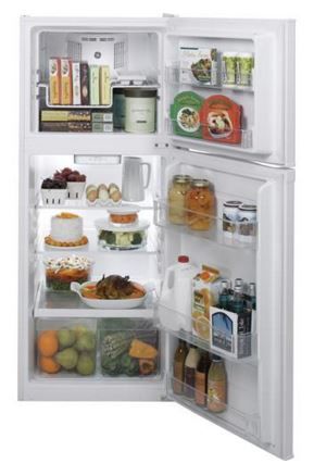 GE® Series 11.6 Cu. Ft. White Top Freezer Refrigerator-GPE12FGKWW-1