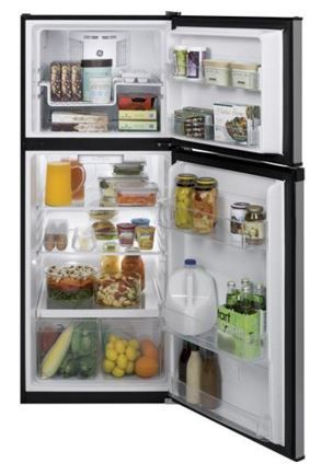 GE® Series 11.6 Cu. Ft. Black Top Freezer Refrigerator 5