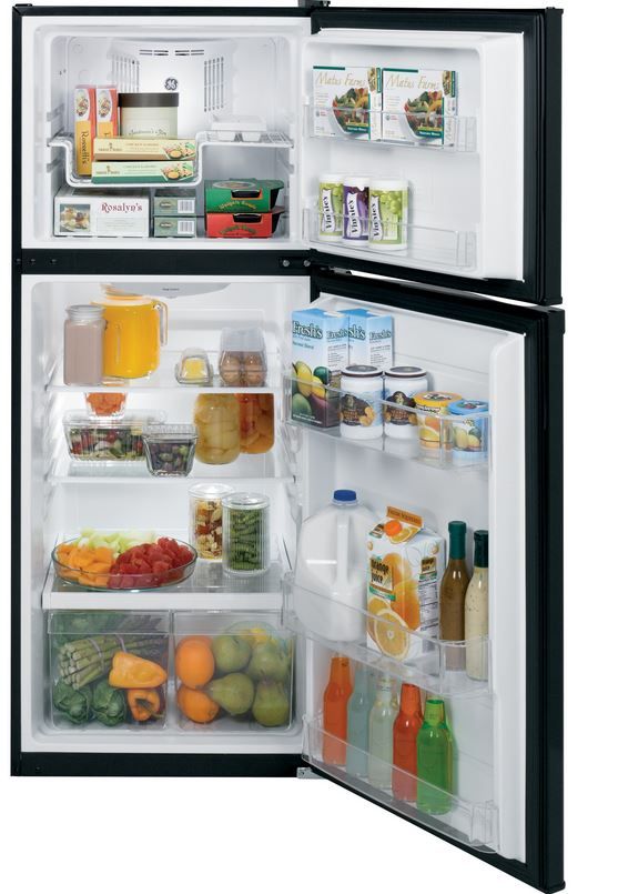 GE 11.6 Cu Ft. Top Freezer Refrigerator-Black 1