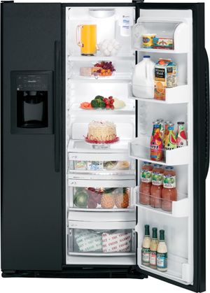 GE&reg; Counter-Depth 22 cu. ft..1 cu. ft. Side-By-Side Refrigerator with Dispenser