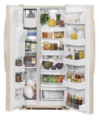 GE® 23.2 Cu. Ft. Bisque Side-By-Side Refrigerator 1