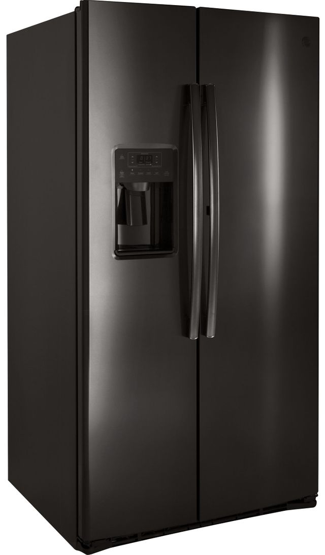 GE® 25.3 Cu. Ft. Side-by-Side Refrigerator-Black Stainless Steel 2
