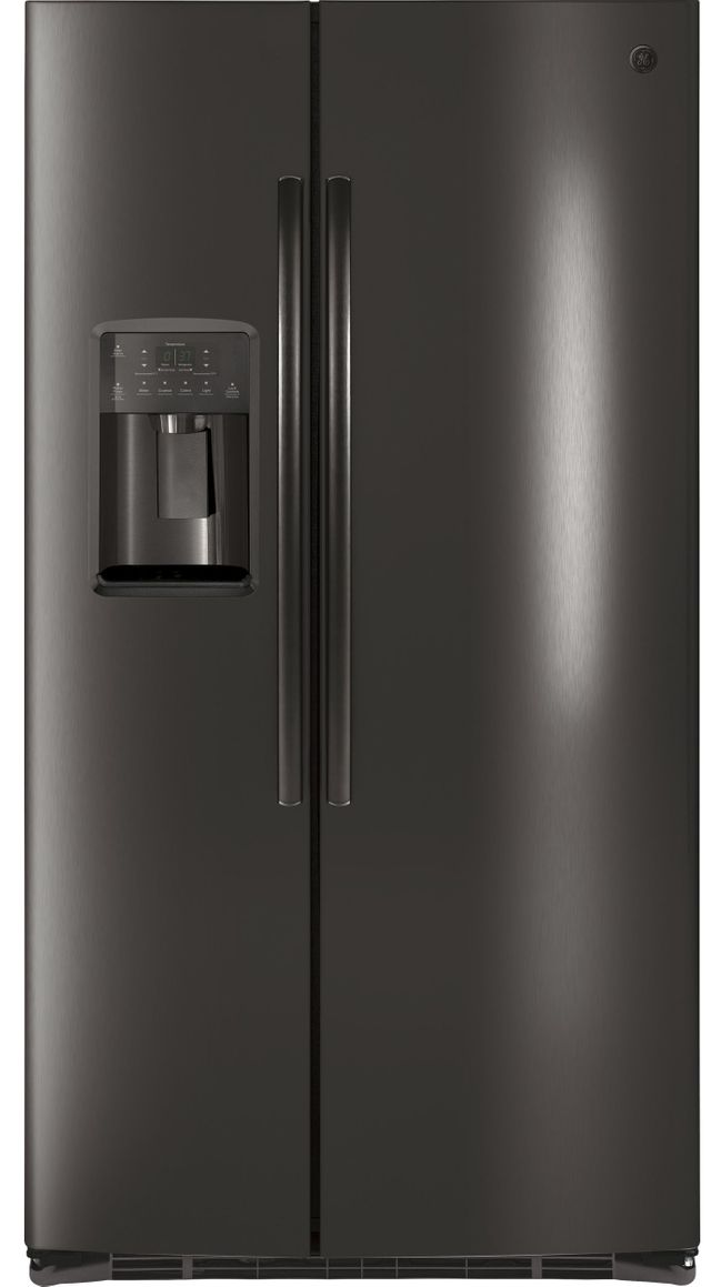GE 25.3-cu ft Side-by-Side Refrigerator with Ice Maker (Stainless Steel) in  the Side-by-Side Refrigerators department at
