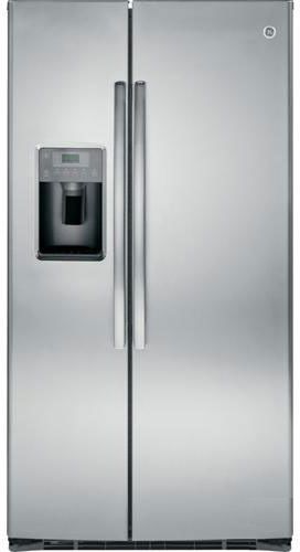 GE® 25.4 Cu. Ft. Side-by-Side Refrigerator-Stainless Steel-0