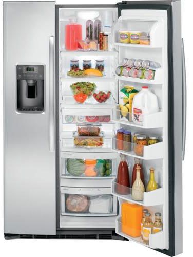 GE® 25.4 Cu. Ft. Side-by-Side Refrigerator-Stainless Steel-1
