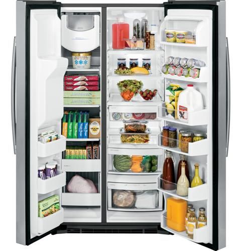 GE® ENERGY STAR® 25.9 Cu Ft. Side-by-Side Refrigerator-Stainless Steel 1