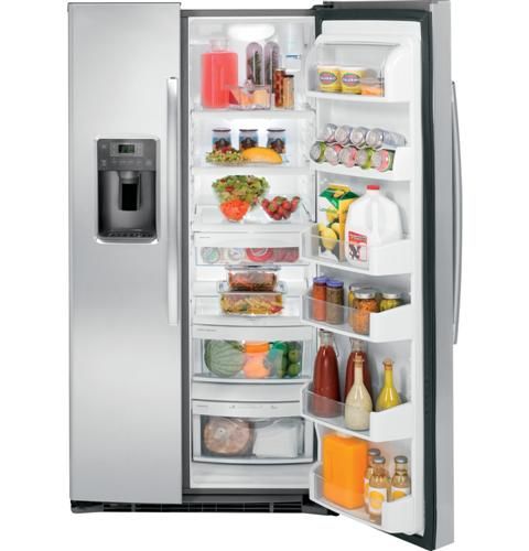 GE® ENERGY STAR® 25.9 Cu Ft. Side-by-Side Refrigerator-Stainless Steel 2