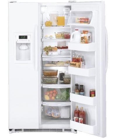 25.3 Cu. Ft. Side-By-Side Refrigerator with Dispenser / White