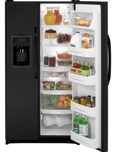 21.9 Cu. Ft. Side-By-Side Refrigerator with Dispenser / Black