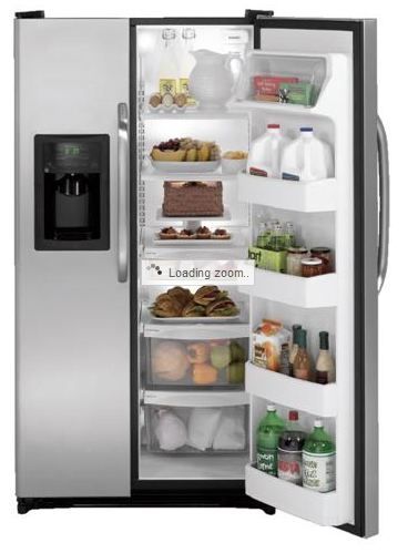 GE® ENERGY STAR® 21.9 Cu. Ft. Side-By-Side Refrigerator-Stainless Steel 1