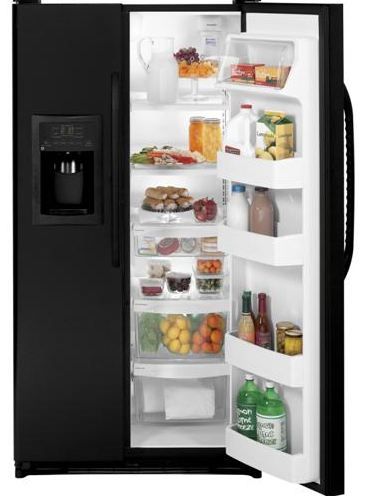 25.3 Cu. Ft. Side-By-Side Refrigerator with Dispenser / Black