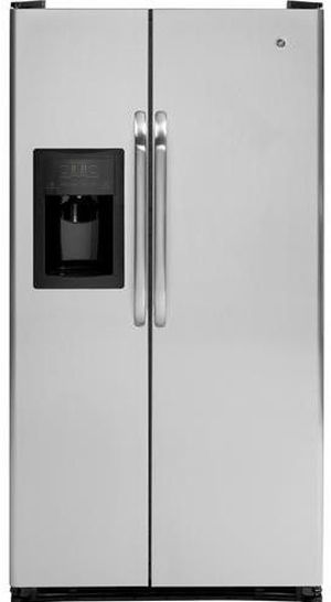25.3 cu. ft. Side by Side Refrigerator with Adjustable Spill Proof Glass Shelves, Humidity-Controlled Crispers, External Ice/Water Dispenser and In-the-Door Can Rack: Stainles Steel