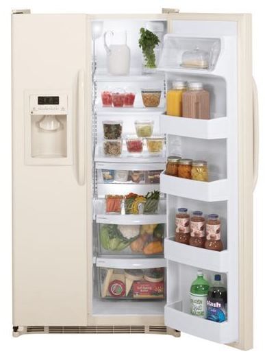 GE® ENERGY STAR® 25.25 Cu. Ft. Side-By-Side Refrigerator-Bisque 1
