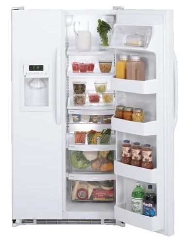 GE® ENERGY STAR® 25.25 Cu. Ft. Side-By-Side Refrigerator-White 1