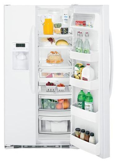 GE® ENERGY STAR® 25.9 Cu. Ft. Side-by-Side Refrigerator-White 1