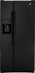 25.4 cu. ft. Side by Side Refrigerator with 3 Adjustable Glass Shelves, 2-Stack Crisper Drawers, Adjustable ClearLook Door Bins, In-Door Can Rack and External Water/Ice Dispenser - Black