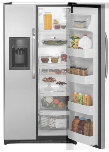 GE® ENERGY STAR® 21.9 Cu. Ft. Side-by-Side Refrigerator-CleanSteel™ 1