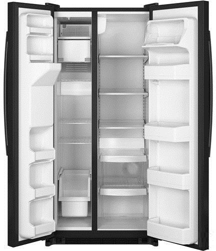 GE® 20 Cu. Ft. Side-by-Side Refrigerator-Black 1