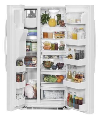 GE® 23.2 Cu. Ft. White Side-By-Side Refrigerator-1