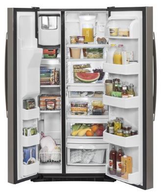 GE® 23.2 Cu. Ft. Slate Side-By-Side Refrigerator 1