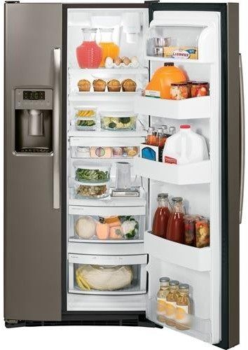 GE® 22.5 Cu. Ft. Side-by-Side Refrigerator-Slate 1