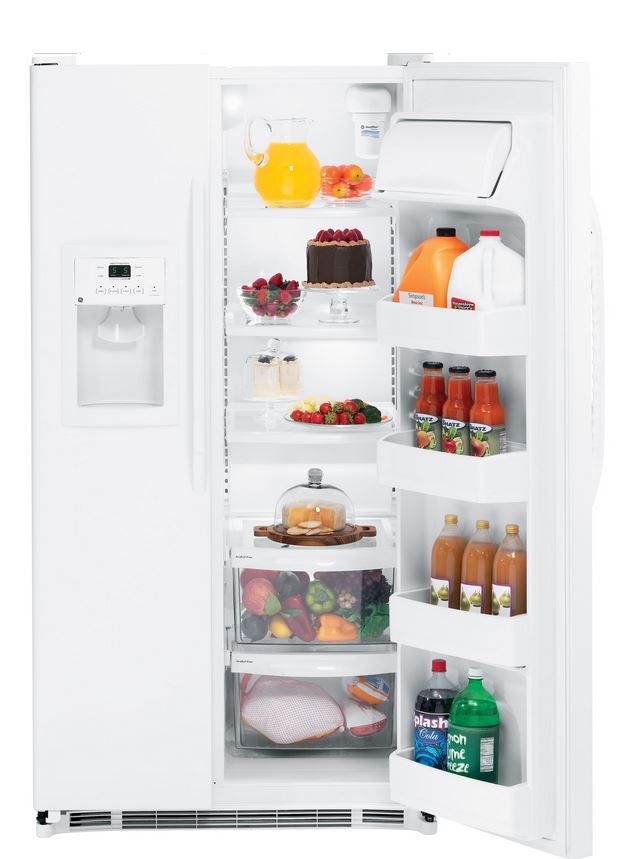 GE® 25.3 Cu. Ft. Stainless Steel Side-By-Side Refrigerator 1