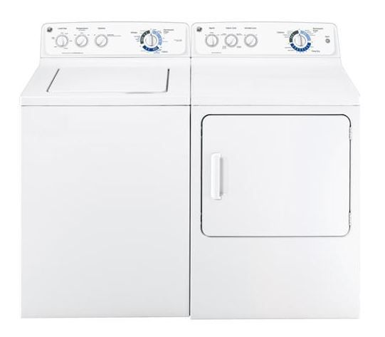 GE® Front Load Gas Dryer-White 2