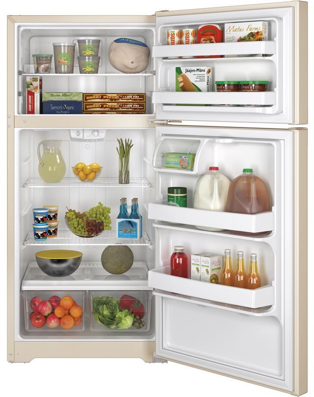 GE® 15.5 Cu. Ft. Top Freezer Refrigerator-Bisque 1