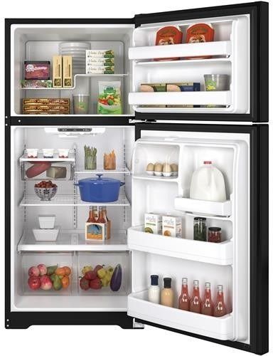 GE 18.2 Cu. Ft. Top Freezer Refrigerator-Black 1