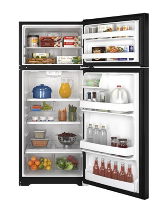 GE® 17.5 Cu. Ft. Black Top Freezer Refrigerator 2
