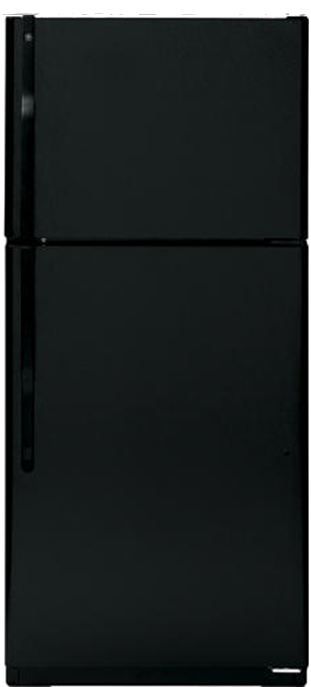 16.5 cu. ft. Top-Freezer Refrigerator with 3 Adjustable Glass and Wire Shelves, Dairy Center, Upfront Temperature Controls, NeverClean Condenser and Deluxe Quiet Design: Black 0