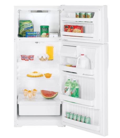 GE Energy Star 28" Top Freezer Refrigerator-White 1