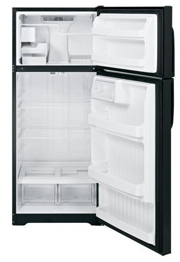GE® ENERGY STAR® 18.1 Cu. Ft. Top Freezer Refrigerator-Black 1