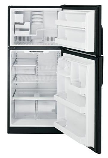 GE® ENERGY STAR® 18.0 Cu. Ft. Top Freezer Refrigerator-Black 1