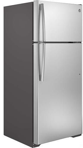 GE® 17.5 Cu. Ft. Top Freezer Refrigerator-Stainless Steel 1