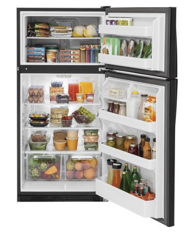 GE® 20.8 Cu. Ft. Top Freezer Refrigerator-Black 1