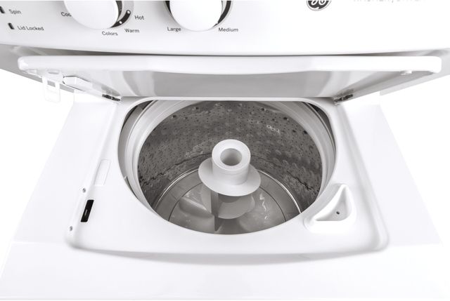 GE® Unitized Spacemaker® 3.8 Cu. Ft. Washer and 5.9 Cu. Ft. Electric Dryer-White On White 3