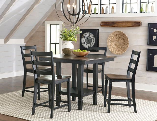 Intercon Glennwood Black and Charcoal Gathering Table-2