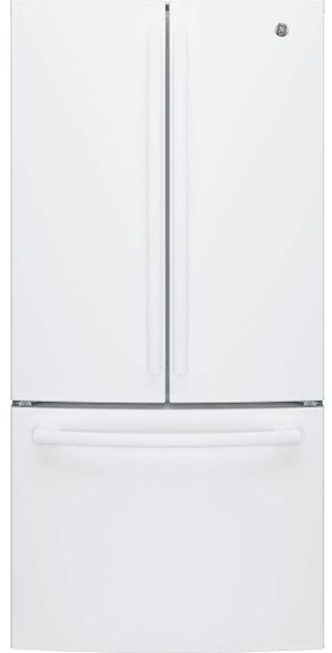 GE® 33 in. 18.6 Cu. Ft. White Counter Depth French Door Refrigerator