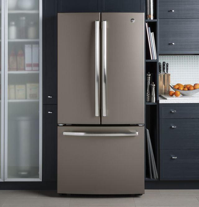 GE® 18.6 Cu. Ft. Fingerprint Resistant Stainless Steel Counter-Depth French Door Refrigerator 3