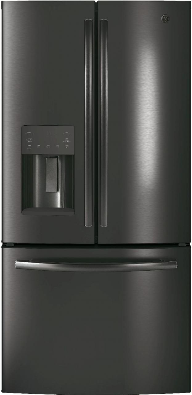 GE® 17.5 Cu. Ft. Counter Depth French Door Refrigerator-Black Stainless Steel