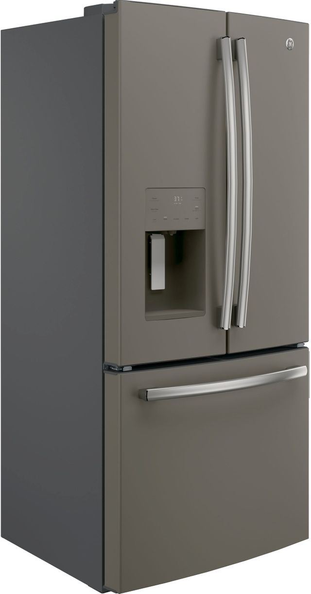 GE® 17.5 Cu. Ft. Counter Depth French Door Refrigerator-Black Stainless Steel 10