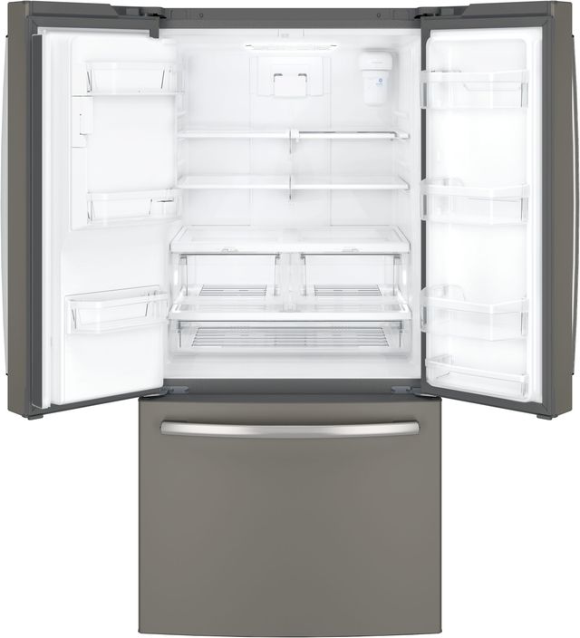 GE® 17.5 Cu. Ft. Counter Depth French Door Refrigerator-Black Stainless Steel 11