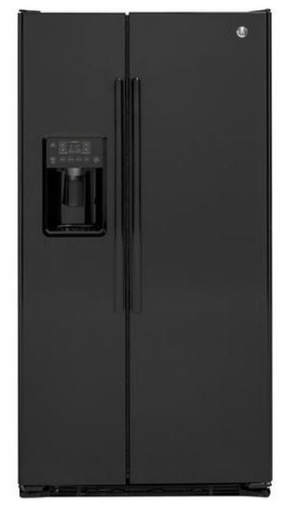 GE® 22.0 Cu. Ft. Counter Depth Side By Side Refrigerator-Black