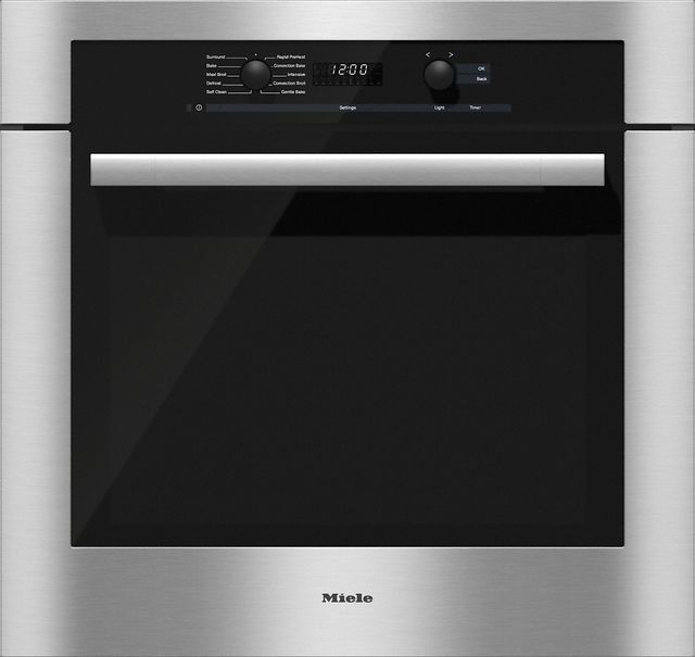Miele ContourLine 30" Electric Single Convection Oven Built In-Clean Touch Steel-0